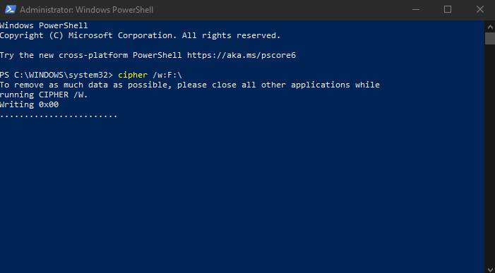 PowerShell Wipe