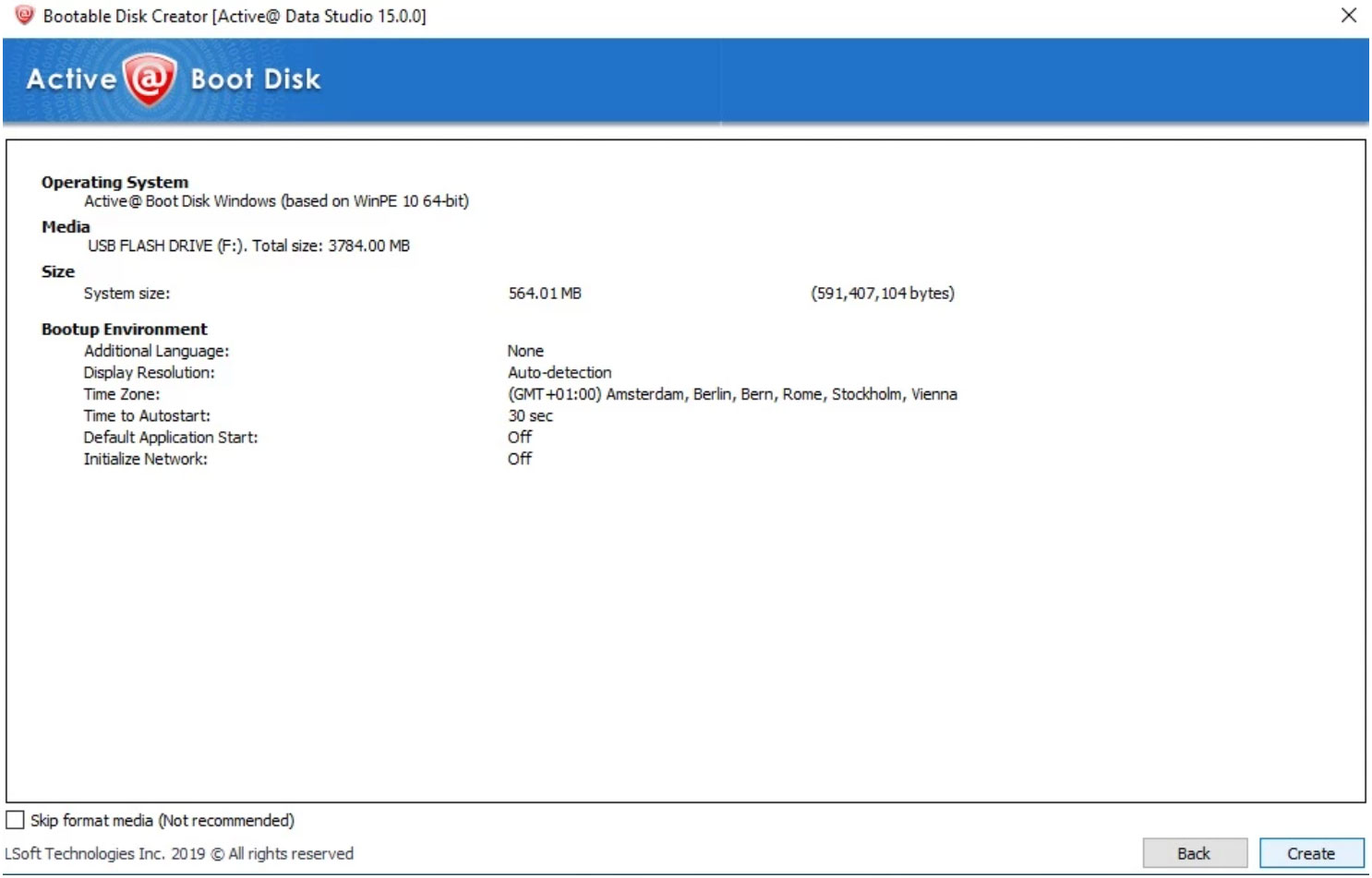 Create Bootable Disk Creator - Active@ Boot Disk