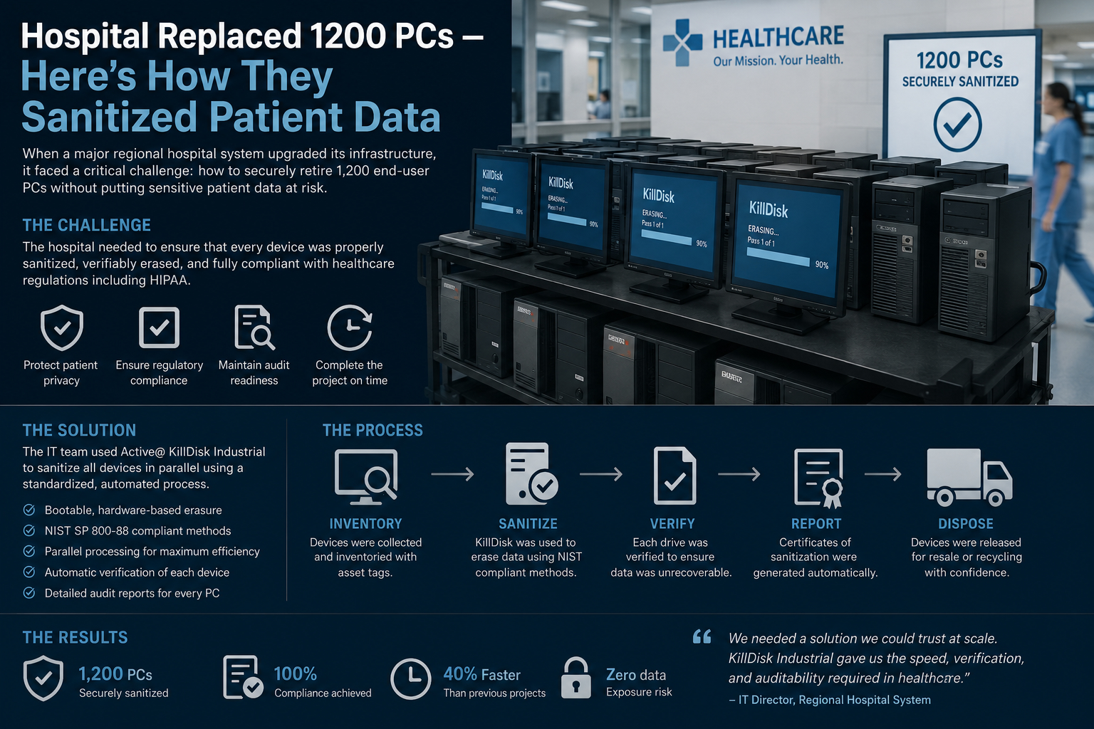 Hospital Replaced 1200 PCs — Here’s How They Sanitized Patient Data