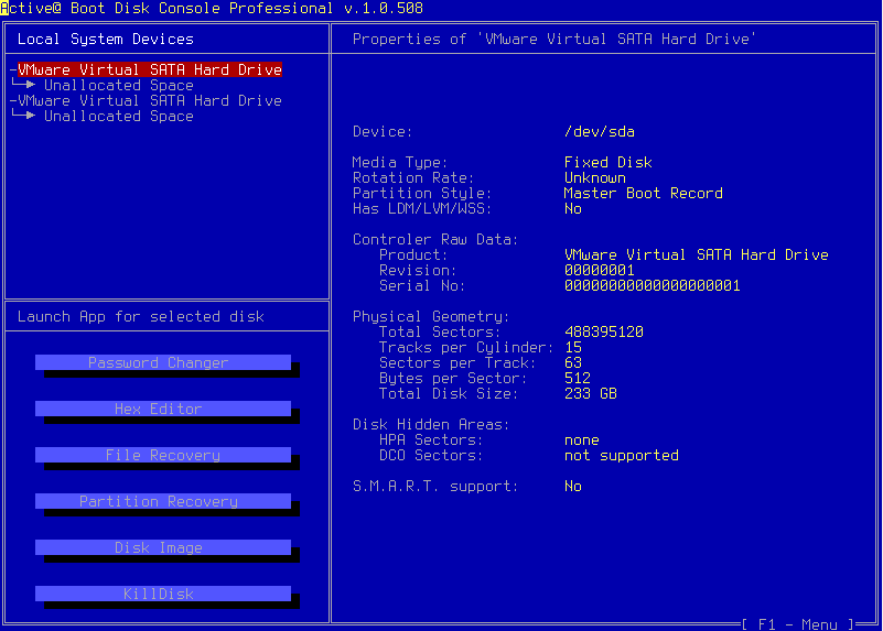 Active Boot Disk TinyCore