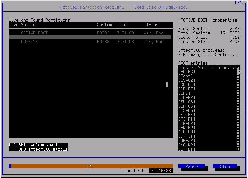 TinyCore Partition Recovery