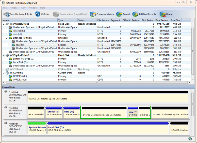 Active Partition Manager screenshot Active Partition Manager screenshot